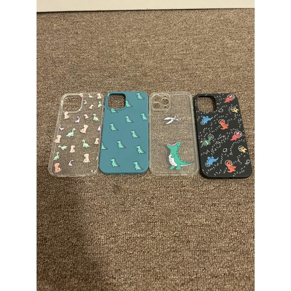 none Other - iphone 12 pro max silicone phone cases dinosaur includes 4 new cases